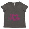 Women's Curvy Collection Fine Jersey V-Neck Tee Thumbnail