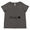 Women's Curvy Collection Fine Jersey V-Neck Tee Thumbnail