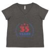 Women's Curvy Collection Fine Jersey V-Neck Tee Thumbnail