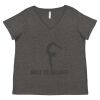 Women's Curvy Collection Fine Jersey V-Neck Tee Thumbnail