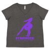 Women's Curvy Collection Fine Jersey V-Neck Tee Thumbnail