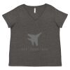 Women's Curvy Collection Fine Jersey V-Neck Tee Thumbnail