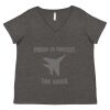 Women's Curvy Collection Fine Jersey V-Neck Tee Thumbnail