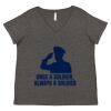 Women's Curvy Collection Fine Jersey V-Neck Tee Thumbnail