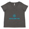 Women's Curvy Collection Fine Jersey V-Neck Tee Thumbnail