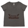 Women's Curvy Collection Fine Jersey V-Neck Tee Thumbnail