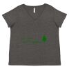 Women's Curvy Collection Fine Jersey V-Neck Tee Thumbnail